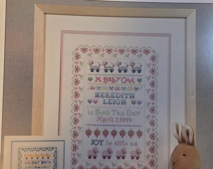 Design Connection Sweet Baby Samplers Cross Stitch Pattern. FREE Shipping. Used Condition.