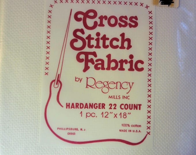 Hardanger Cloth 22 ct 12"x18" white. FREE SHIPPING.