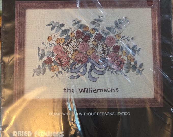Dimensions Dried Flowers Crewel Kit. FREE SHIPPING. Not Opened, Older Condition Packaging.