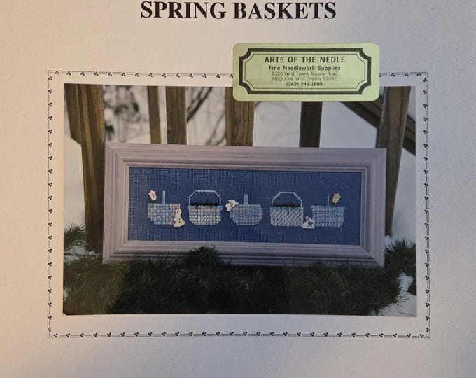 Sekas Spring Baskets Cross Stitch Pattern. FREE SHIPPING. Used Condition.