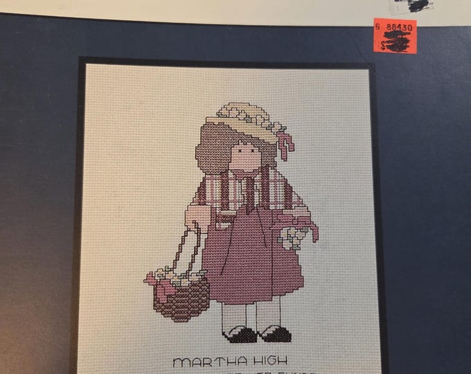 Astor Place Martha High Cross Stitch Pattern. FREE SHIPPING. Used Condition.