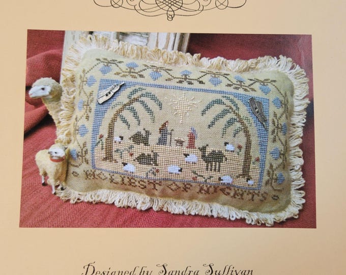 Homespun Elegance Holiest of Nights Cross Stitch Pattern. Free Shipping. Used Condition.