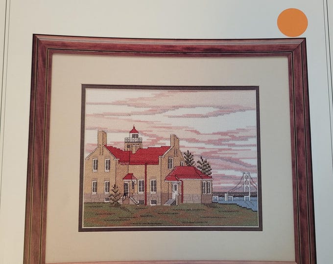 Old Mackinac Point Lighthouse Cross Stitch Pattern. FREE SHIPPING. Used Condition.