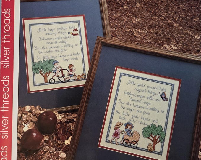 Silver Threads Childhood Dreams Cross Stitch Pattern. FREE Shipping. Preowned Used Older Condition.