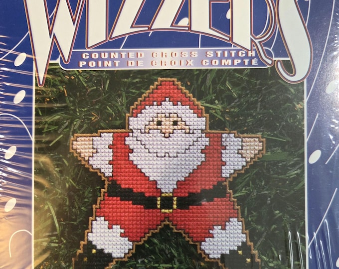 Wizzers Star Santa Counted Cross Stitch Kit. FREE SHIPPING. New Condition.
