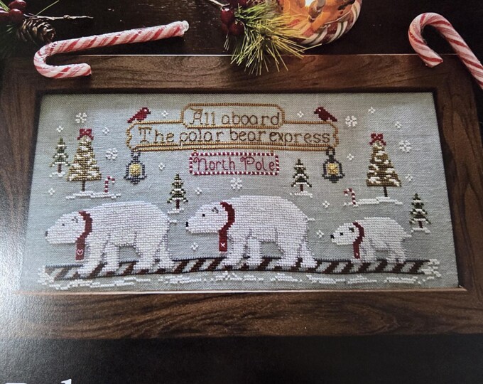 Flossabilities Polar Bear Express Cross Stitch Pattern. FREE SHIPPING. New Condition.