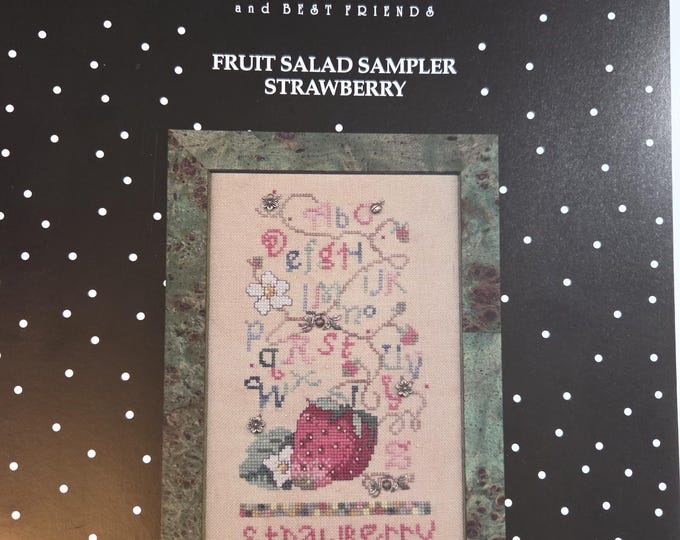 Sisters Fruit Salads Sampler Strawberry Cross Stitch Pattern. Free Shipping. Used Condition.
