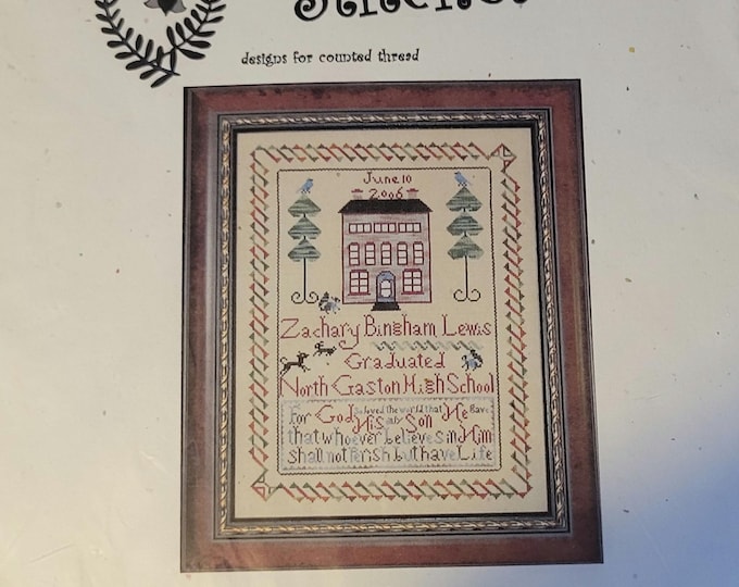 Praiseworthy Stitches Graduation Day Cross Stitch Pattern. FREE SHIPPING.