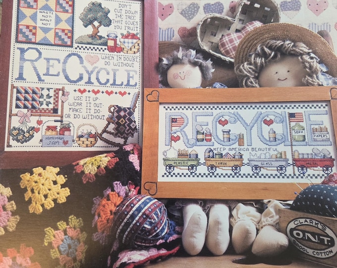 Jeremiah Junction Recycle Cross Stitch Pattern. FREE SHIPPING. Used Condition.