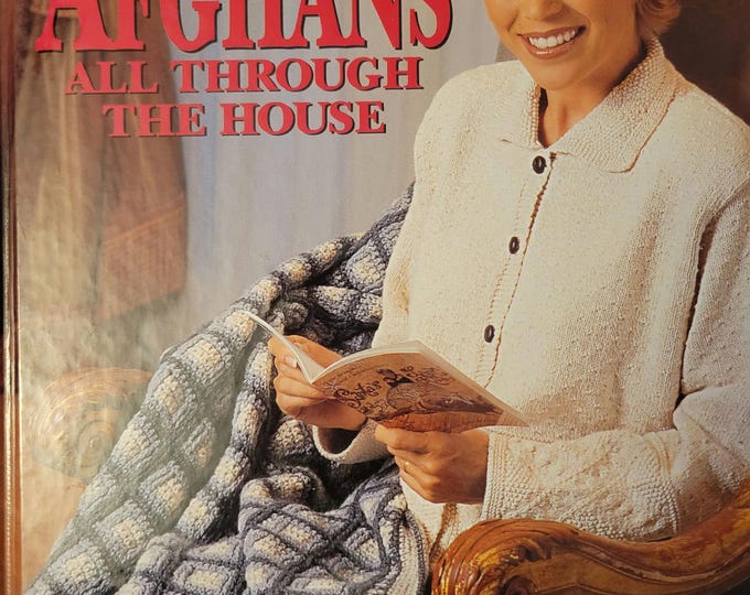 Vannas Afghans All Through the House Crochet Crochet Pattern Book. FREE SHIPPING.