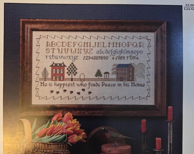 The Needl Love Company Greenwillow Sampler Cross Stitch Pattern. Free SHIPPING. Used Condition.