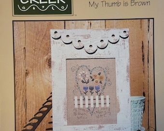Bent Creek My Thumb is Brown Cross Stitch Pattern. FREE SHIPPING. Used Condition.