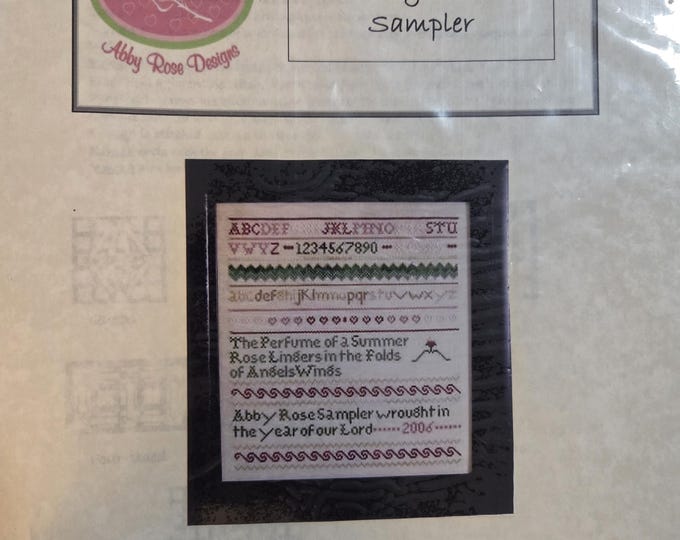Abby Rose Designs Abby Rose Sampler Cross Stitch Pattern. FREE SHIPPING. Used Condition