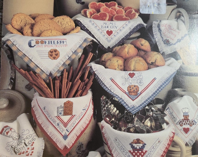 Leisure Arts Bread Cloths from Loving Hands Cross Stitch Pattern. Free SHIPPING. Used Condition.