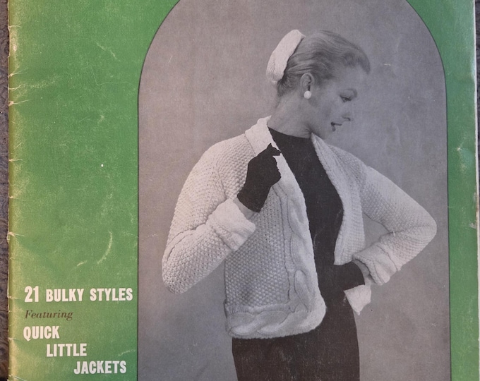 Bernat Handicrafter 21 Bulky Styles Little Jackets. Free Shipping. Used Older Vintage Condition.