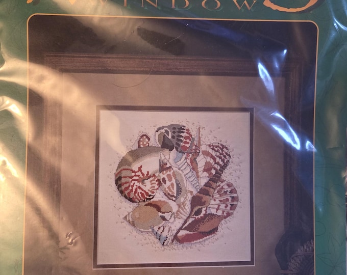 Natures Window Shells Counted Cross Stitch Kit. FREE SHIPPING. Preowned Condition.