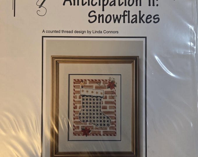 Calico Crossroads Anticipation II Snowflakes Cross Stitch Pattern. Free Shipping. Used Condition