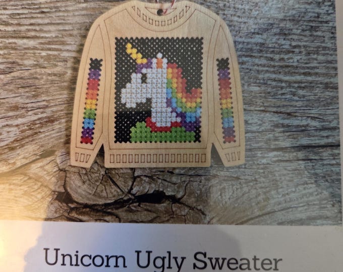 Canadian Stitchery Rainbow Unicorn Cross Stitch Kit. FREE SHIPPING. New Condition.