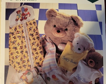 Vintage Charles Craft B is for Bears. Baby Bib, Towels, Diaper Stacker and Blanket. Cross Stitch Pattern Book.