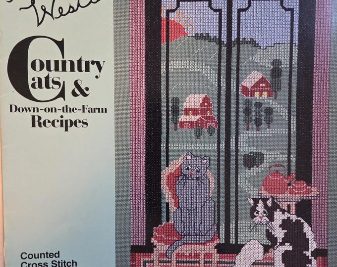 Paragon Country Cats & Down on the Farm Recipes Cross Stitch Pattern. FREE SHIPPING. Used Condition