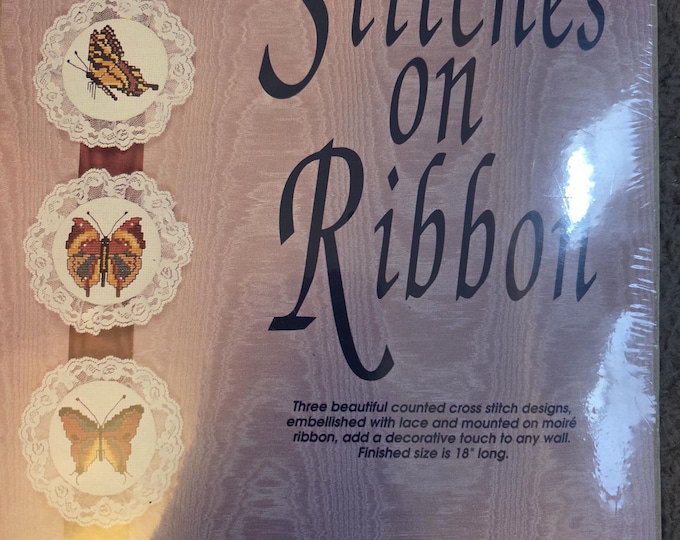 Designs for the Needle Butterflies Stitches on Ribbons Counted Cross Stitch Kit. FREE SHIPPING. Good Condition.