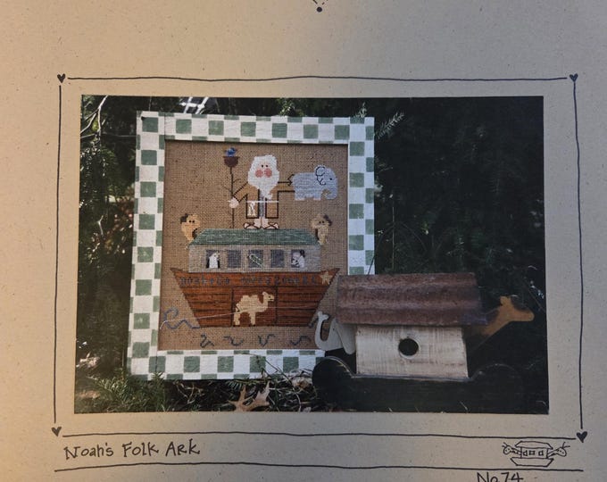 Fanci That Noahs Folk Ark Cross Stitch Pattern. FREE SHIPPING. Used Condition
