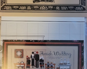 Told In A Garden Amish Wedding Cross Stitch Pattern. Good Condition. Free Shipping.