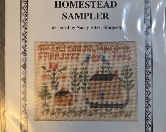 Threads Through Time The Homestead Sampler Cross Stitch Pattern. Free Shipping. Good Condition