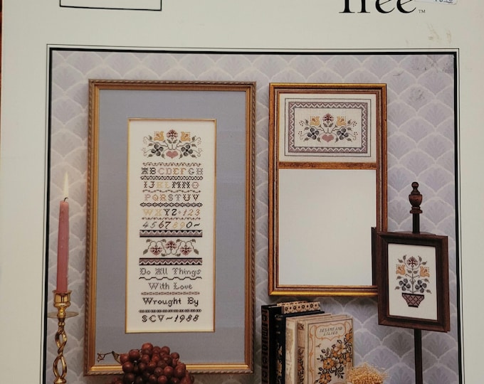 The Sweetheart Tree Do All Things With Love Cross Stitch Pattern - FREE SHIPPING. Older Condition.