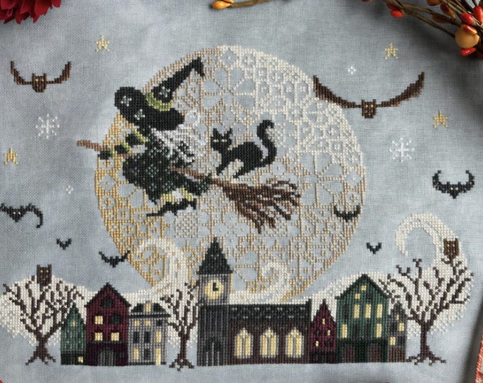 Night Riders Counted Cross Stitch Kit. FREE SHIPPING. New Condition.