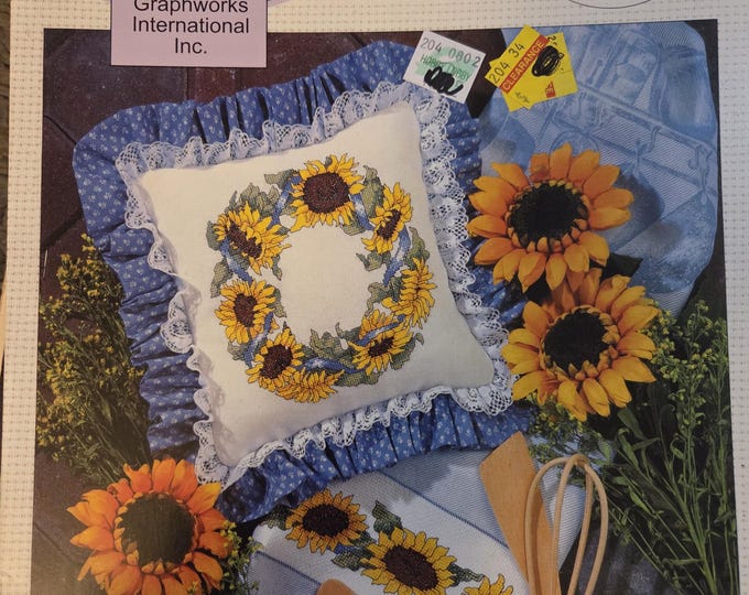 Graphworks The Flower Collection Cross Stitch Pattern. FREE SHIPPING. Used Condition.