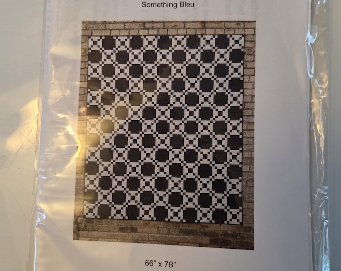 J J Stitches Something Bleu Quilt Pattern. Estate Preowned Like New Condition. Free SHIPPING.