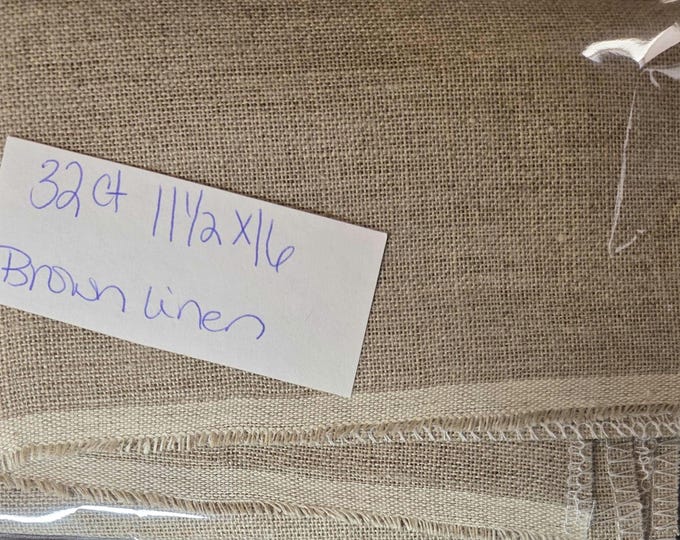 32ct 11.5"x16" Brown Linen.Preowned and Repackaged. FREE SHIPPING.