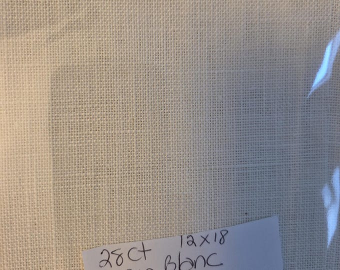 28ct 12"x18" Blanc Linen.FREE SHIPPING.