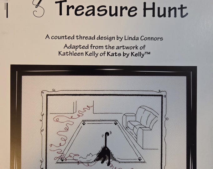 Calico Crossroads Treasure Hunt Cross Stitch Pattern. Free Shipping. Used Condition