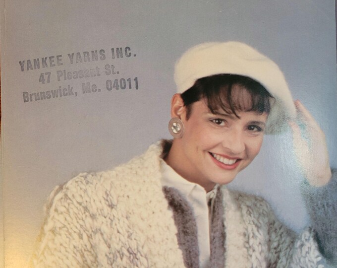 Ironstone FY4 and Mohair Winter White Jacket Knit Pattern Style 500. Free Shipping. Vintage Condition.