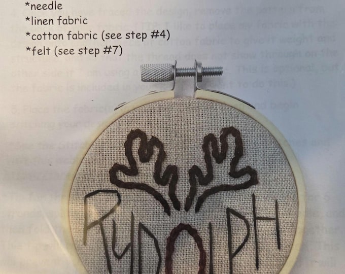 Thread Unraveled Rudolph Ornament Embroidery Kit. FREE SHIPPING. New Condition.