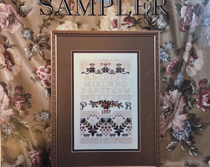 Pat Rogers The Rose Sampler Cross Stitch Pattern. FREE SHIPPING. Used Condition.