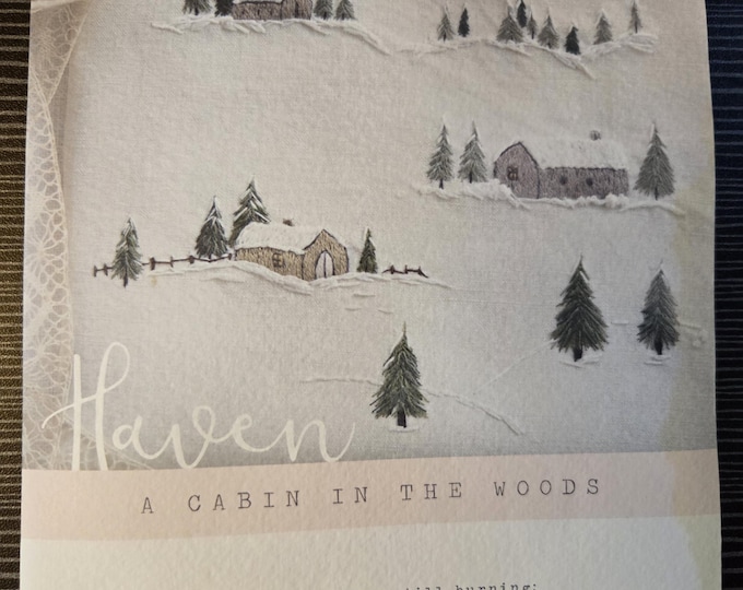 The Stitchery Haven A Cabin In The Woods Embroidery Kit. FREE SHIPPING. Estate Sale Preowned Good Condition.