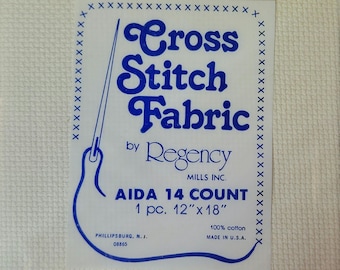 Aida Cloth 14ct 12"x18" ecru. FREE SHIPPING.