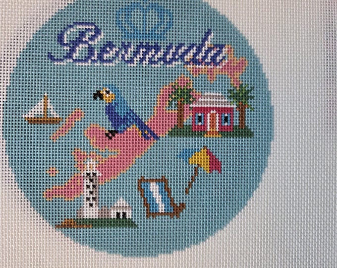 Bermuda Needlepoint Canvas. 18 Mesh 5" Round. New Condition. Free Shipping.