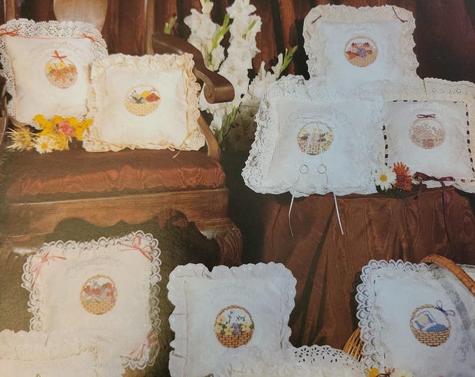 Damask Baskets Cross Stitch Pattern - FREE SHIPPING. Used Condition
