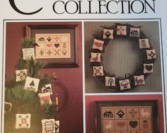 Cricket Collection Folk Art Sampling Cross Stitch Pattern. FREE SHIPPING. Used Condition.