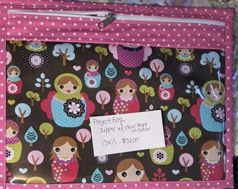 13x11 Dolls Project Bag. Preowned Purchased But Not Used. New Condition. Free Shipping.