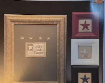 Twisted Threads Itty Bitty Stars & Stripes Cross Stitch Pattern. FREE SHIPPING. Used Condition.