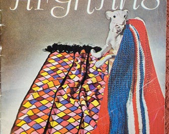 American Thread Co Star Book Knitted and Crocheted Afghans No 222. FREE SHIPPING. Old Condition.