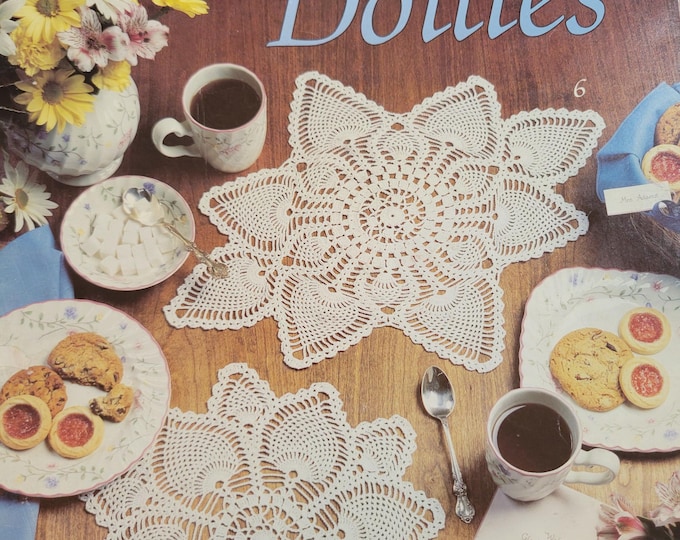 Leisure Arts Pineapple Doilies Crochet Pattern. FREE SHIPPING. Used Condition.