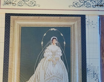 Lavender & Lace I Thee Wed Cross Stitch Pattern. Good Condition. Free Shipping.