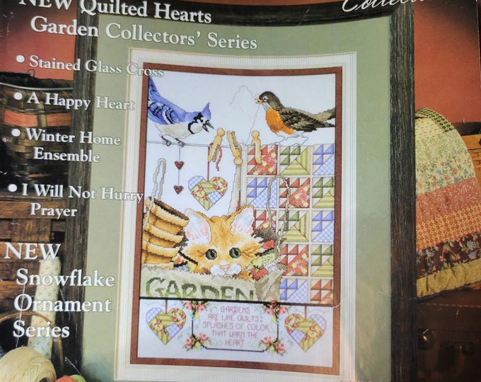 Stoney Creek Cross Stitch Collection Magazine February 2008. Stained Glass Cross, A Happy Heart, I Will Not Hurry. FREE SHIPPING.