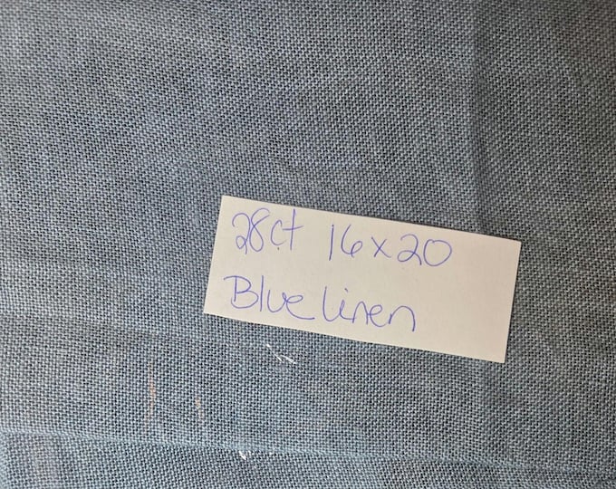 28ct 16"x20" Blue Linen. Preowned and Repackaged. FREE SHIPPING.